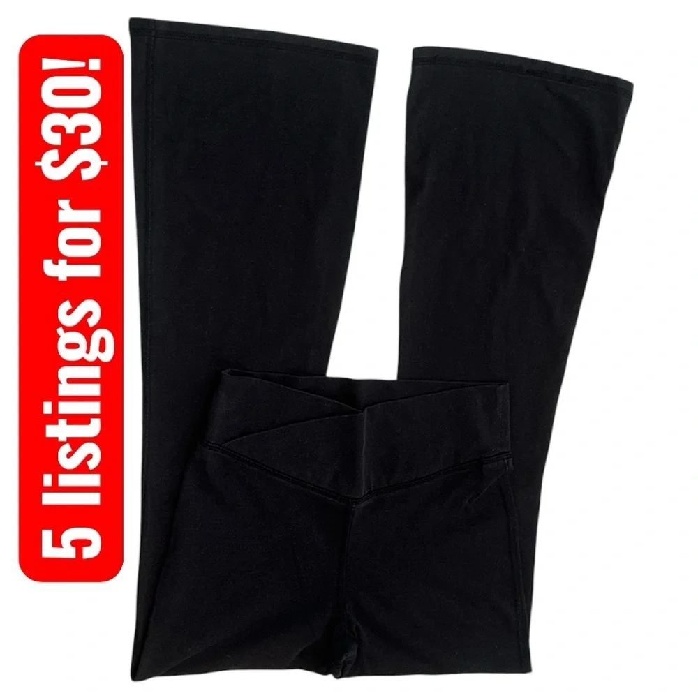 Old Navy Active Girls Black High Rise Flare Pants Size large Go Dry High Rise